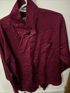 Geoffrey Beene Men's Deep Wine Button-Down Shirt